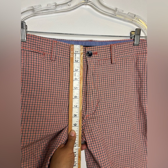 Banana Republic Men's 109% Cotton Red Checkered Shorts Size 32 Old Money Preppy - Picture 9 of 13